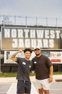 Chris Patterson and Brandon Cheng at Northwest High School